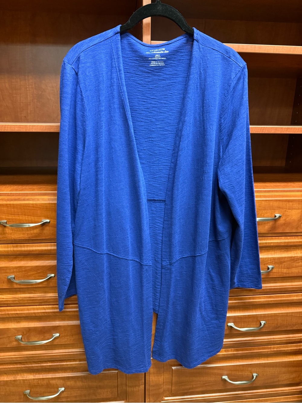 Chico's Purple The Ultimate Tee Open Cardigan